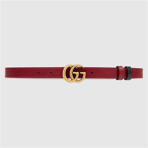 cintura rossa gucci|cintura Gucci sottile.